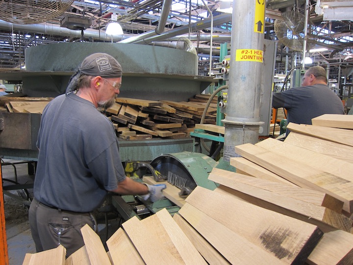 Wood Planks Become Staves for Jack Daniels Barrels