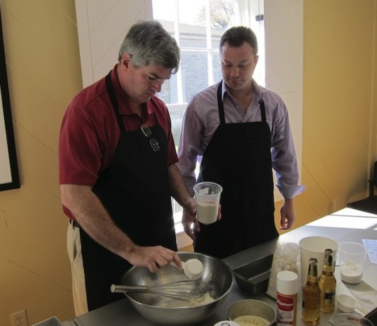 Baking Bread with Chris Morris of Woodford Reserve Mark Gillespie from Whiskey Cast Making Bread